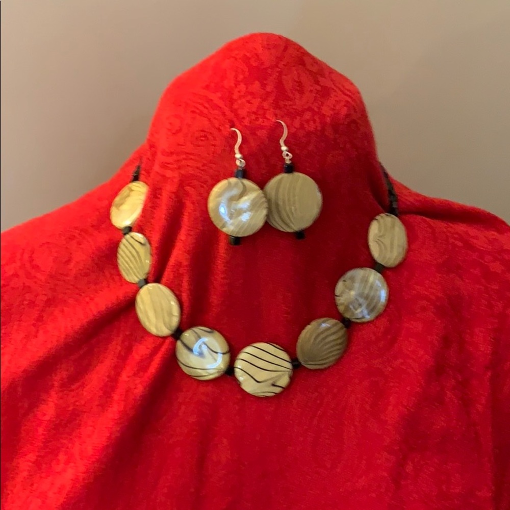 Hand Crafted Necklace and earring set